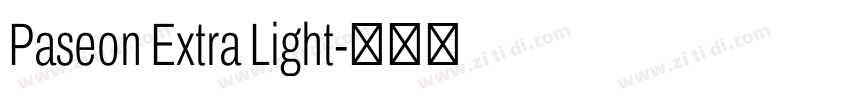 Paseon Extra Light字体转换
